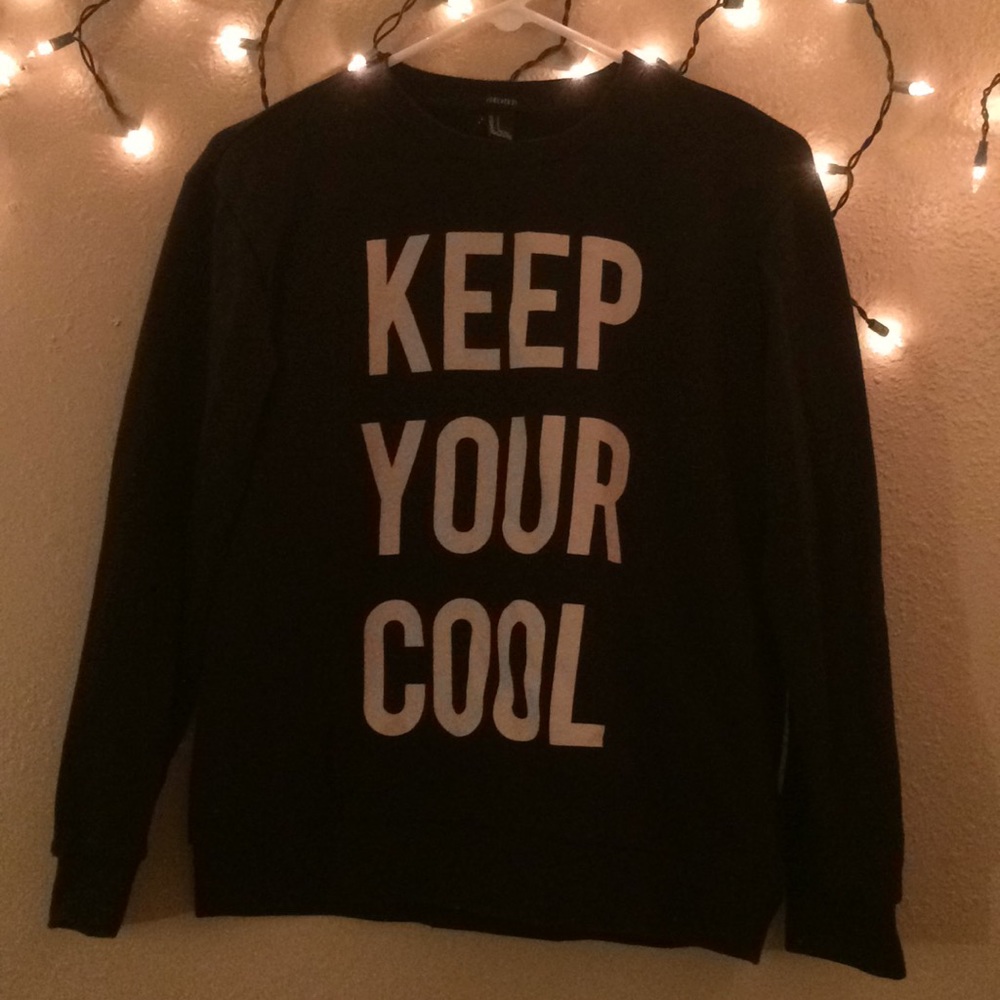 Charcoal Keep Your Cool Forever 21 Sweatshirt, S